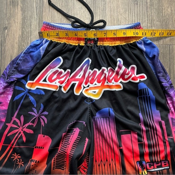 Women’s Athletic Los Angeles Multicolored CPB Pride Basketball Shorts Size S - Picture 9 of 10